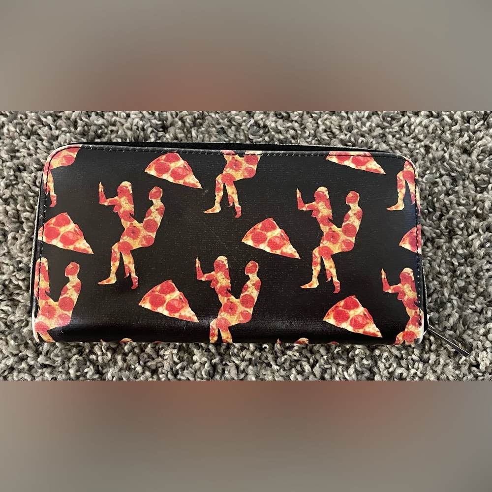 Ultra Rare Omighty Pizza Couple Wallet O mighty Black